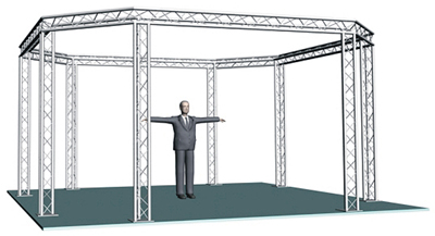20' x 20' trade show display truss system