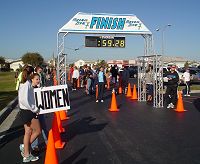 running race finish line truss