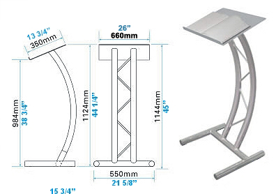 church lectern. Trade show podium for presentation