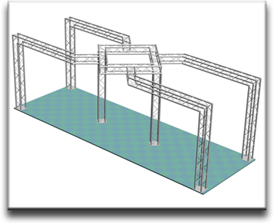 Aluminum Trussing Trade Show Display Exhibit Booth