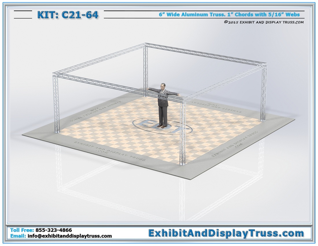 Details about   Trade Show Booth 20' X 20' X 8' Made of Aluminum Triangle Trusses 