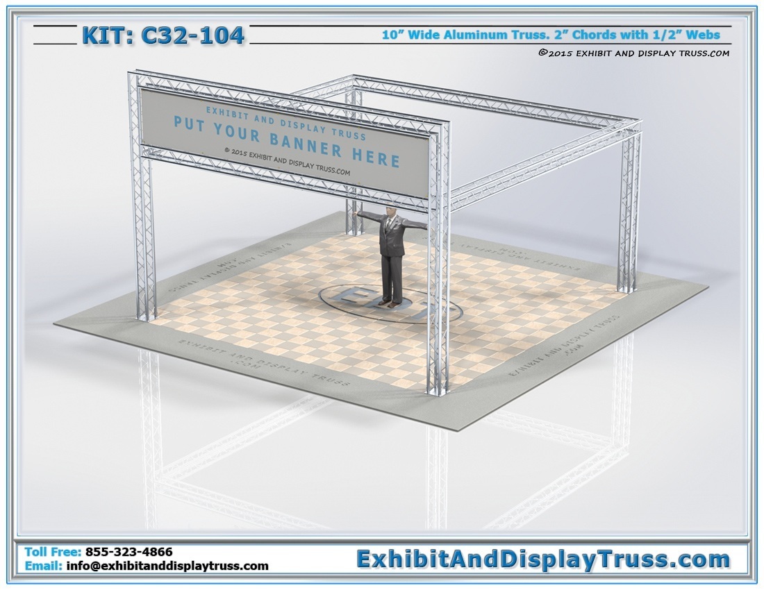 20' X 20' X 10' Made of Aluminum Triangle Trusses Details about   Trade Show Booth 