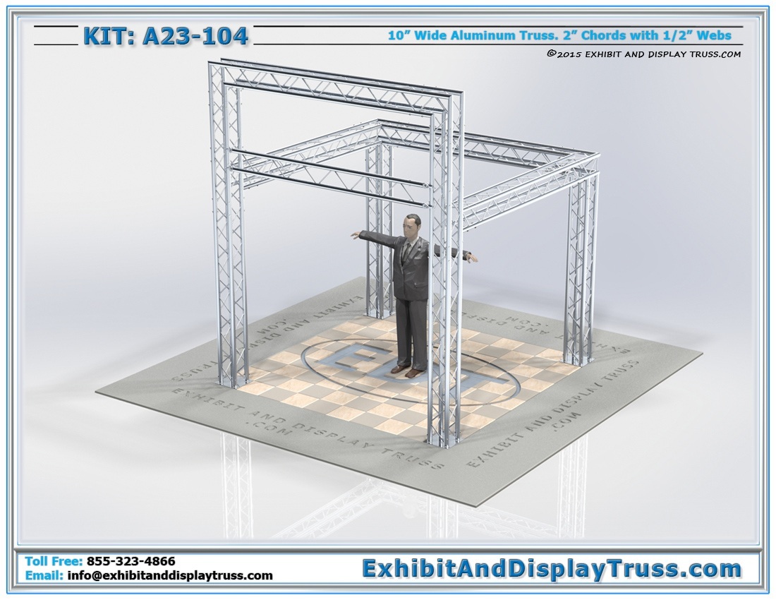 Kit A23104 / Standard Exhibit Booth Design with Large Banner Display
